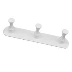 APPENDIABITI CON 3 GANCI BIANCO PER ACCAPPATOIO BAGNO CUCINA CASA DA PARETE 59757