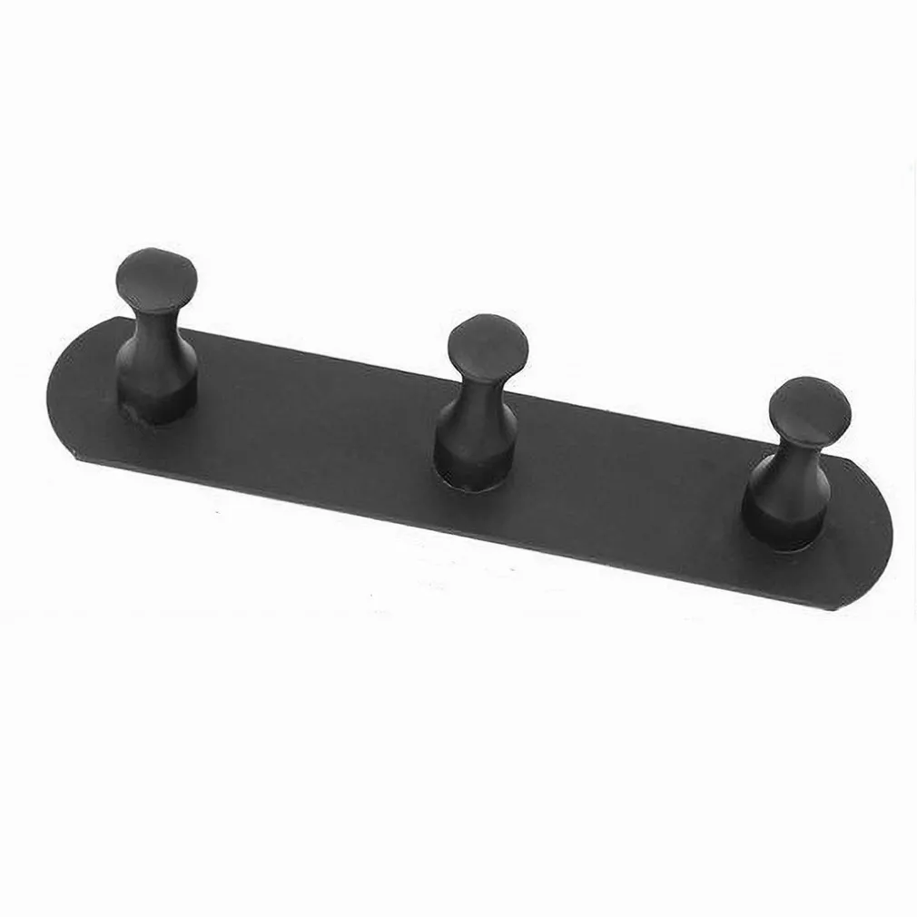 APPENDIABITI CON 3 GANCI NERO PER ACCAPPATOIO BAGNO CUCINA CASA DA PARETE 59752