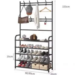 APPENDIABITI DA INGRESSO ATTACCAPANNI PANCA CON SCARPIERA A 4 RIPIANI DA TERRA