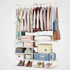 APPENDIABITI DA PAVIMENTO ARMADIO INTERNI STENDINO GIREVOLE GANCIO 180X36X170 CM