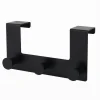 APPENDIABITI DA PORTA CON 3 GANCI 19.5X11.5CM NERO PER ASCIUGAMANI VESTITI 87776