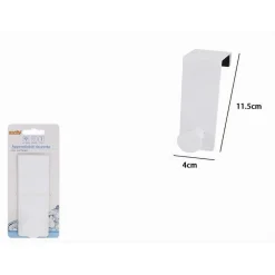 APPENDIABITI DA PORTA CON 1 GANCIO 4X11.5CM BIANCO PER ASCIUGAMANI VESTITI 87778