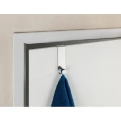 APPENDIABITI DA PORTA CON 1 GANCIO 4X11.5CM SILVER PER ASCIUGAMANI VESTITI 87782