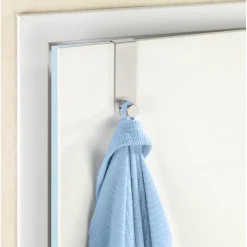 APPENDIABITI DA PORTA CON 1 GANCIO 4X11.5CM SILVER PER ASCIUGAMANI VESTITI 87782