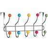 APPENDIABITI DA PORTA CON 10 GANCI E POMELLI MULTICOLORE GANCIO DIETRO PORTA