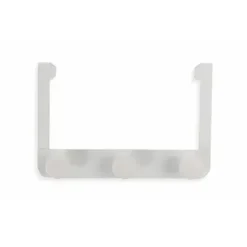 APPENDIABITI DA PORTA CON 3 GANCI 19.5X11.5 CM BIANCO ASCIUGAMANI VESTITI 87780