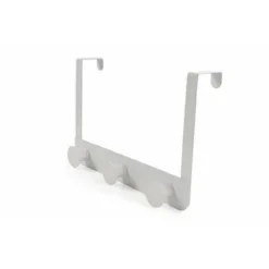 APPENDIABITI DA PORTA CON 3 GANCI 19.5X11.5 CM BIANCO ASCIUGAMANI VESTITI 87780