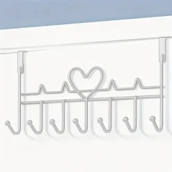 APPENDIABITI DA PORTA FORMA CUORE GANCI PER CAPPOTTI ASCIUGAMANI BORSE ORGANIZZATORE CASA