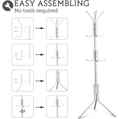 APPENDIABITI INDIPENDENTE CON 12 GANCI MULTIUSO PER OMBRELLI BORSE GIACCHE 170 X 42 CM