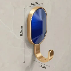 APPENDINI LUXURY SET DA 4 GANCI A PARETE MURO EFFETTO GIOELLI PREZIOSI DORATO