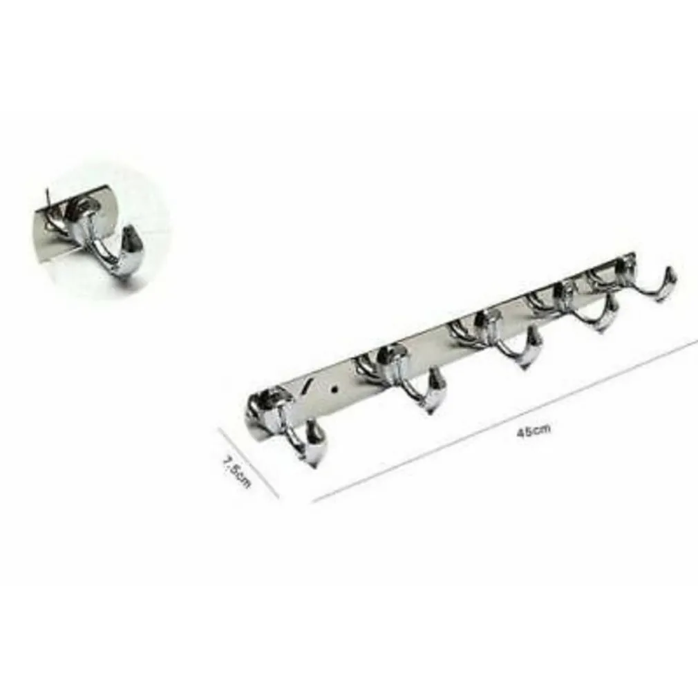 APPENDINO CON 5 GANCI A DELFINO PARETE MULTIUSO ACCIAIO VITI 45 X 7.5 CM 52180