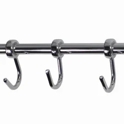 APPENDINO CON 5 GANCI ACCAPPATOIO ASCIUGAMANI DA MURO ACCIAIO ARREDO BAGNO 52195