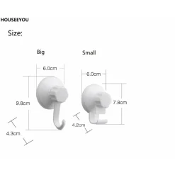 APPENDINO CON VENTOSA GANCIO PARETE PORTA ASCIUGAMANI CUCINA BAGNO ATTACCAPANNI