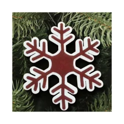 APPENDINO FIOCCO DI NEVE NATALE OVATTA E JUTA 44 CM DECORAZIONI NATALE