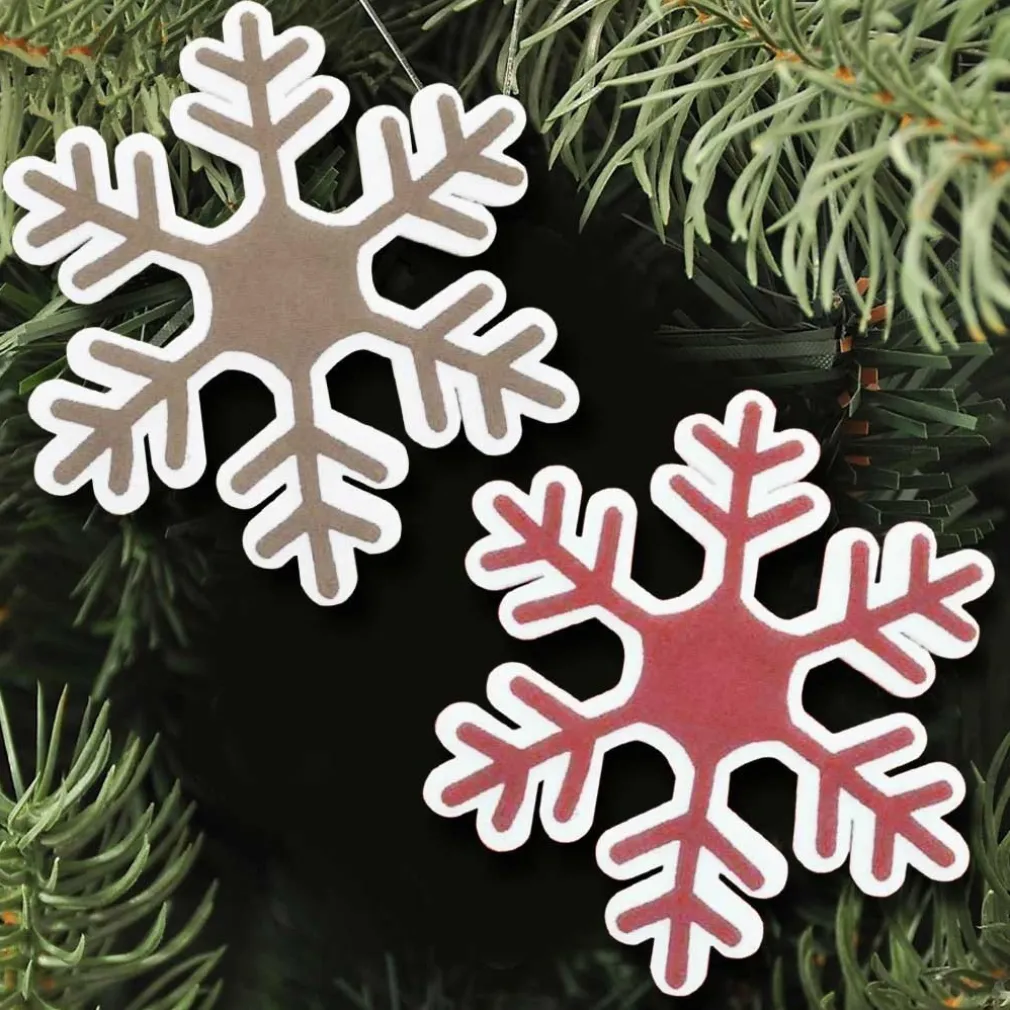 APPENDINO FIOCCO DI NEVE NATALE OVATTA E JUTA 44 CM DECORAZIONI NATALE