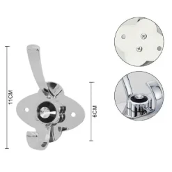 APPENDINO GANCIO APPENDI ABITI ASCIUGAMANO 1 POSTO FIORE DIAMANTE 11X6 CM 56621