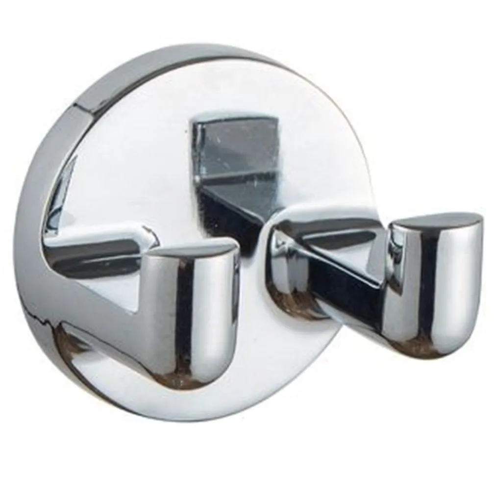 APPENDINO GANCIO DOPPIO APPENDI PORTA ASCIUGAMANI ACCAPPATOI CROMATO BAGNO 79802