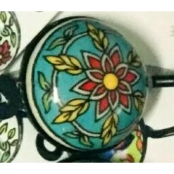 APPENDINO GANCIO PARETE APPENDIABITI METALLO CERAMICA DECORI ASS. 13X4CM 749346