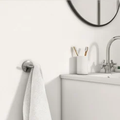 APPENDINO GANCIO PER ACCAPPATOIO ASCIUGAMANI ACCIAIO SATINATO ACCESSORI BAGNO 87904