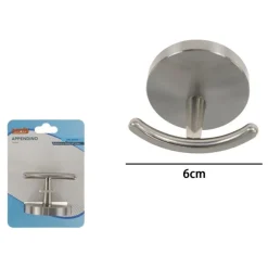 APPENDINO GANCIO PER ACCAPPATOIO ASCIUGAMANI ACCIAIO SATINATO ACCESSORI BAGNO 87904