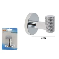 APPENDINO GANCIO PER ACCAPPATOIO ASCIUGAMANI IN ACCIAIO ACCESSORIO ARREDO BAGNO 87914