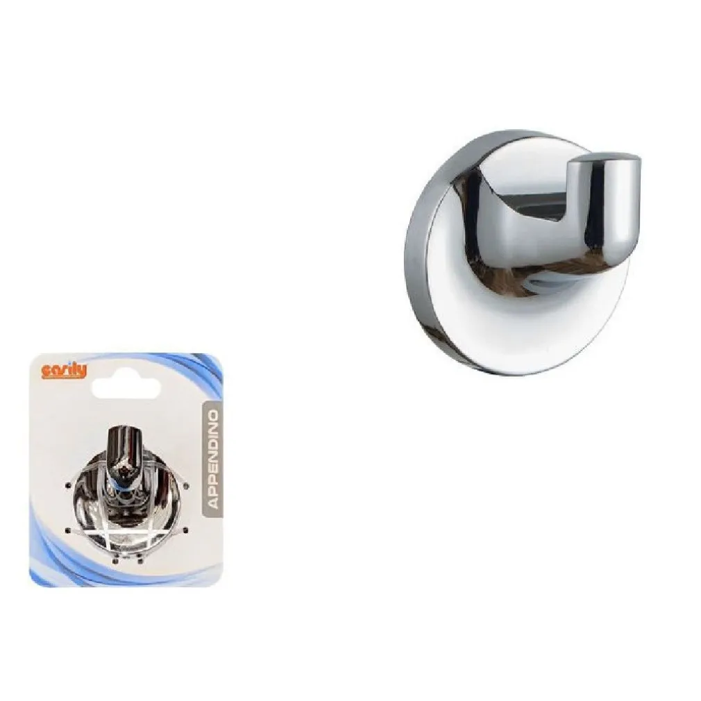 APPENDINO GANCIO PORTA ASCIUGAMANI APPENDI ACCAPPATOIO CROMATO BAGNO 1 POSTO 79801