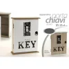 APPENDINO PORTA CHIAVI KEY PARETE CON GANCI LEGNO 20X25X26CM DECORI ASS. 762314