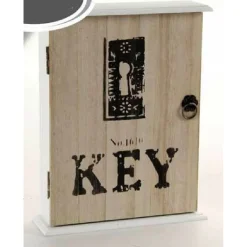 APPENDINO PORTA CHIAVI KEY PARETE CON GANCI LEGNO 20X25X26CM DECORI ASS. 762314