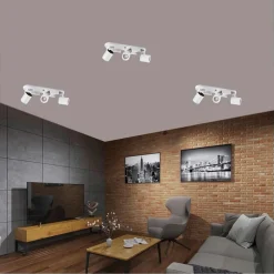 APPLIQUE 3 DIFFUSORI ORIENTABILE SOFFITTO PARETE LAMPADA GU10 BIANCO NERO TH8803