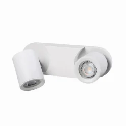 APPLIQUE 2 DIFFUSORI ORIENTABILE SOFFITTO PARETE LAMPADA GU10 BIANCO NERO TH8802