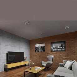 APPLIQUE 2 DIFFUSORI ORIENTABILE SOFFITTO PARETE LAMPADA GU10 BIANCO NERO TH8802