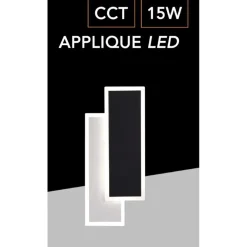 APPLIQUE A LED 15 WATT CON TECNOLOGIA CCT TRE COLORAZIONI DI LUCE CON SWITCH AQ16-3C