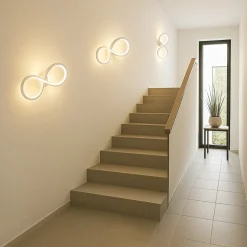 APPLIQUE A LED DA PARETE A FORMA DI INFINITO 10 W TECNOLOGIA CCT LAMPADA MURO AQ33-B3C