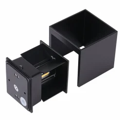 APPLIQUE A LED FARO CUBO FARETTO LAMPADA DA PARETE MURO 12W DOPPIA LUCE IP65