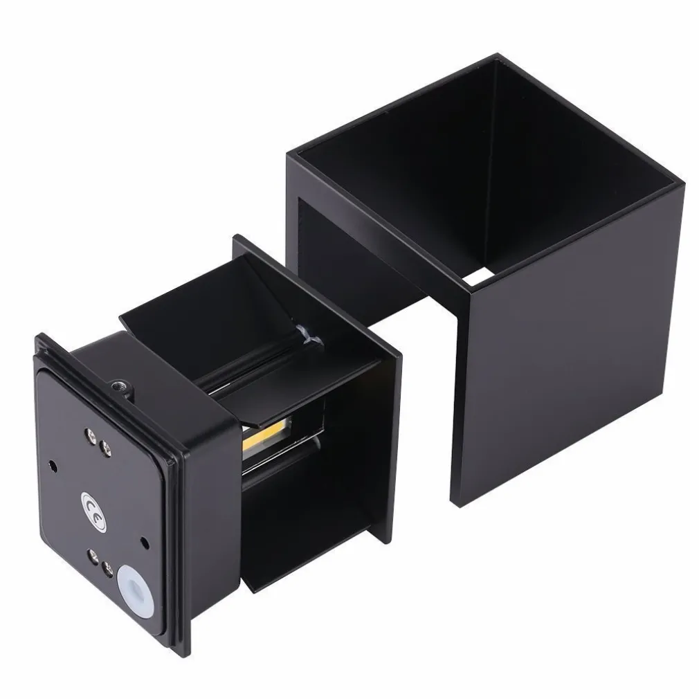APPLIQUE A LED FARO CUBO FARETTO LAMPADA DA PARETE MURO 12W DOPPIA LUCE IP65