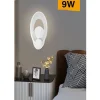 APPLIQUE A LED FORMA OVALE A PARETE 9 WATT BIANCA TRE COLORAZIONI DI LUCE E25-3C