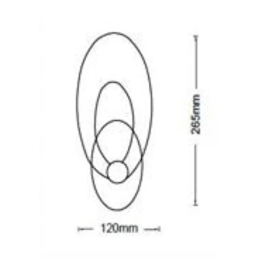APPLIQUE A LED FORMA OVALE A PARETE 9 WATT BIANCA TRE COLORAZIONI DI LUCE E25-3C