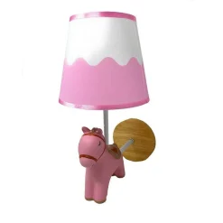 APPLIQUE A MURO CAMERETTA A FORMA DI CAVALLO IN RESINA E27 LAMPADA MURO LUME E49