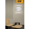 APPLIQUE A MURO DOPPIA EMISSIONE 6W A LED LAMPADA OVALE 3 MODALITÀ LUCE AQ15-B3C