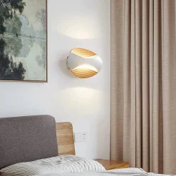 APPLIQUE A MURO DOPPIA EMISSIONE 6W A LED LAMPADA OVALE 3 MODALITÀ LUCE AQ15-B3C