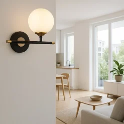 APPLIQUE A PARETE 1 SFERA ILLUMINAZIONE DECORATIVA CONTEMPORANEO CON ATTACCO G9 I20 AQ60