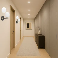 APPLIQUE A PARETE 2 SFERE ILLUMINAZIONE DECORATIVA CONTEMPORANEO CON 2 ATTACCHI G9 AQ59