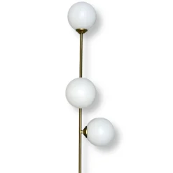 APPLIQUE A PARETE BRONZO METALLO CON 3 SFERE LAMPADA DA MURO MINAMALISTA ATTACCO G9 AQ57