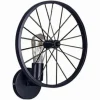 APPLIQUE A PARETE STILE VINTAGE LAMPADA FORMA DI RUOTA BICICLETTA NERO E27 AQ62