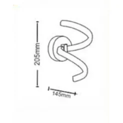 APPLIQUE A PARETE STILIZZATO 9 W SPIRALE BIANCA TRE COLORAZIONI DI LUCE E58-B3C