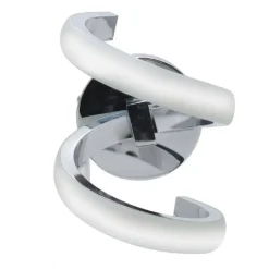 APPLIQUE A PARETE STILIZZATO 9 W SPIRALE ARGENTO TRE COLORAZIONI DI LUCE E58-A3C