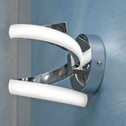 APPLIQUE A PARETE STILIZZATO 9 W SPIRALE ARGENTO TRE COLORAZIONI DI LUCE E58-A3C