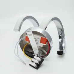 APPLIQUE A PARETE STILIZZATO 9 W SPIRALE ARGENTO TRE COLORAZIONI DI LUCE E58-A3C