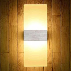 APPLIQUE CUBO A LED DA 12W IN VETRO FARETTO DA PARETE MURO LUCE PER INTERNI IP20
