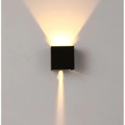 APPLIQUE CUBO LED 40W PER USO ESTERNO IP65 DOPPIA LUCE REGOLABILE 3600 LUMEN